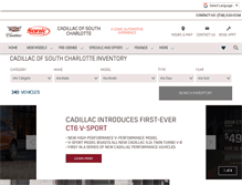 Tablet Screenshot of cadillacofsouthcharlotte.com